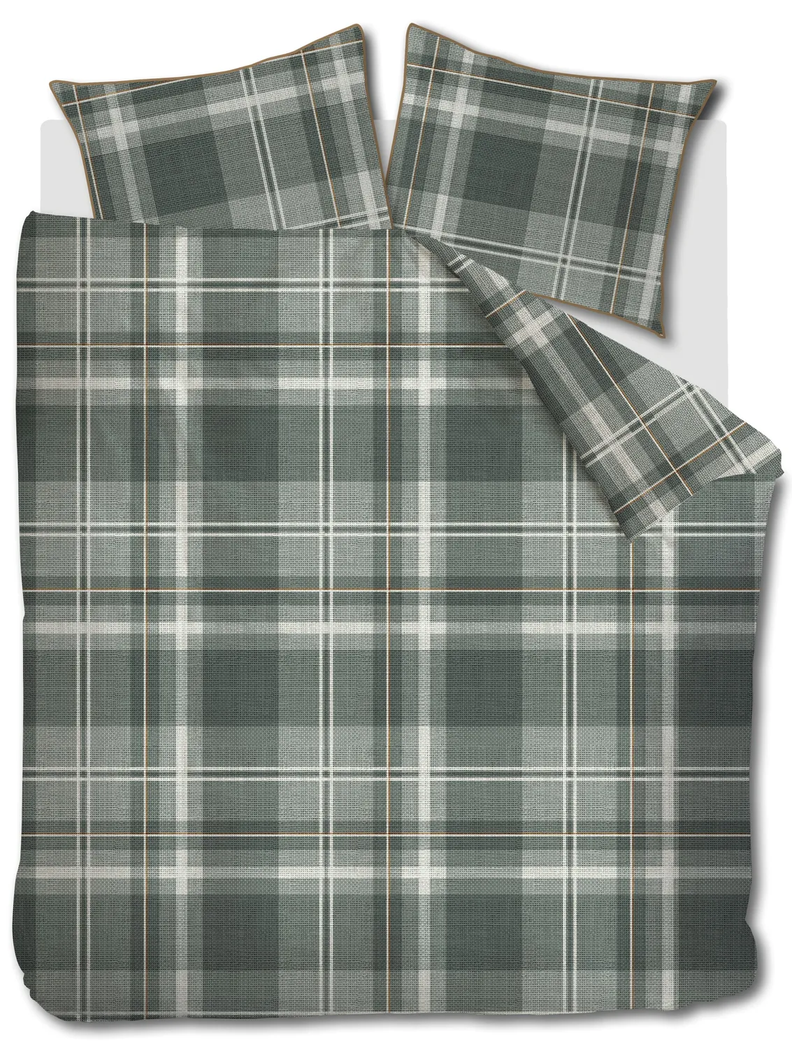 Rivièra Maison Tartan Check sengetrekk 240x200 cm grønn rutete