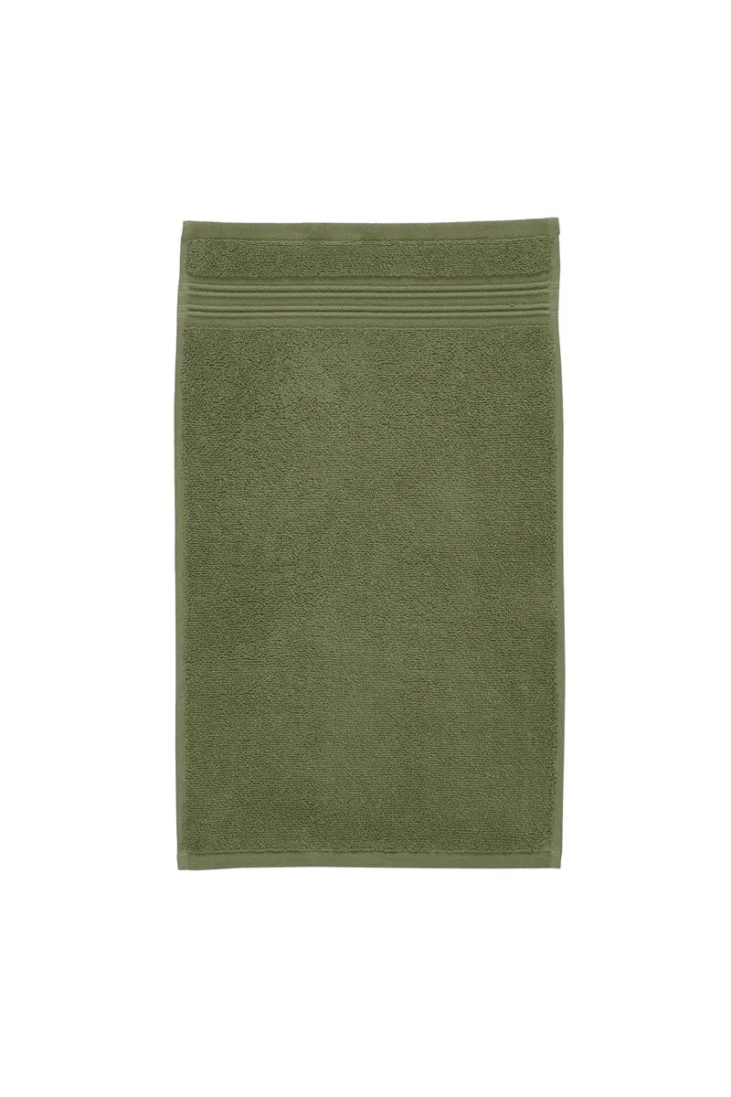 Beddinghouse Sheer badehåndkle 70x140 olivengrønn bomull