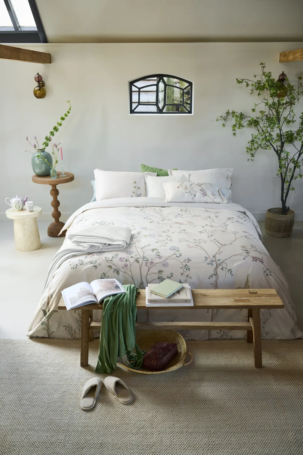 Pip Studio Desi Garden dynetrekk 140x200 offwhite bomull