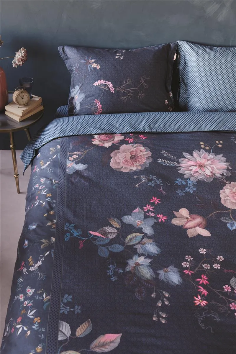 Pip Studio Tokyo Bouquet dynetrekk mørkeblått 140x200-220 cm