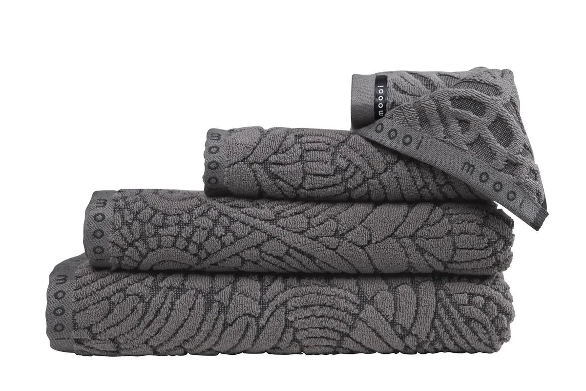 MOOOI Dodo Pavone badehåndkle 70x140 cm svart bomull