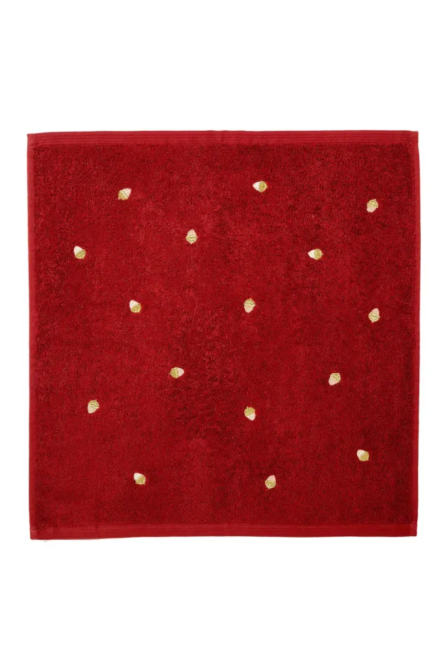 Coucke Autumn Charms håndkle 50x50 cm rødt frotté
