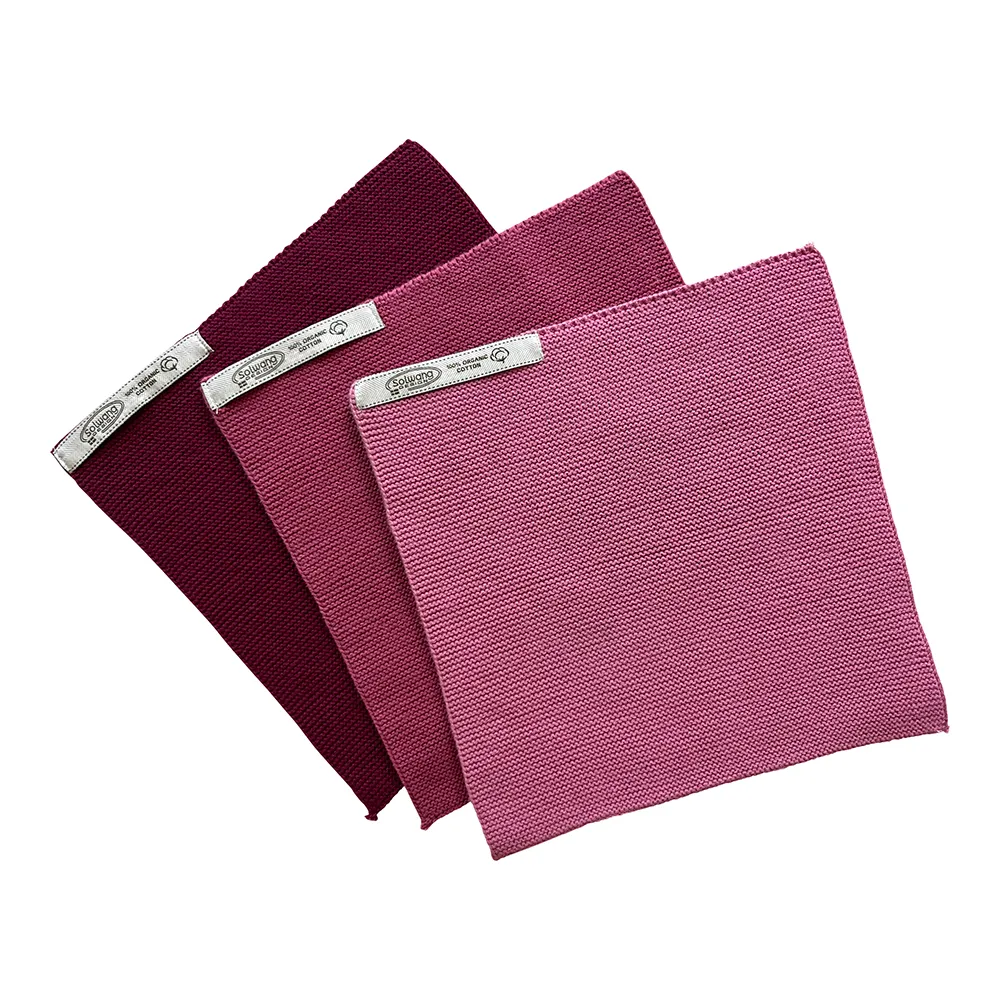 Solwang Design mørk rosa kombi kluter 3-pk økologisk