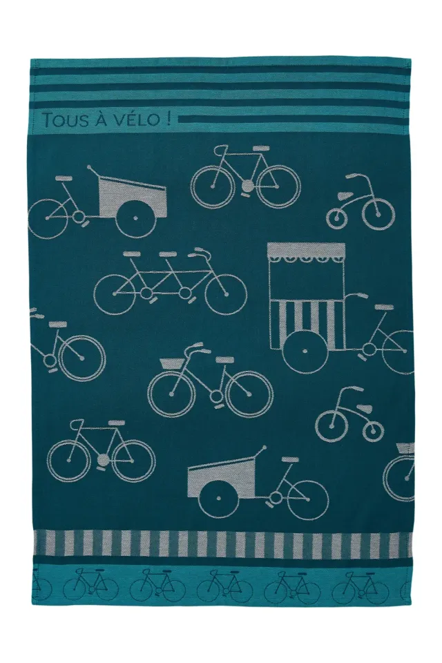 Coucke All by Bike kjøkkenhåndkle 50x75 cm blå bomull