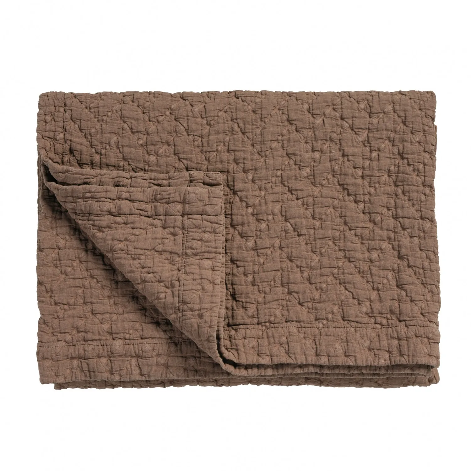 Vandyck Pure 10 sengeteppe brownie bomull 60x70