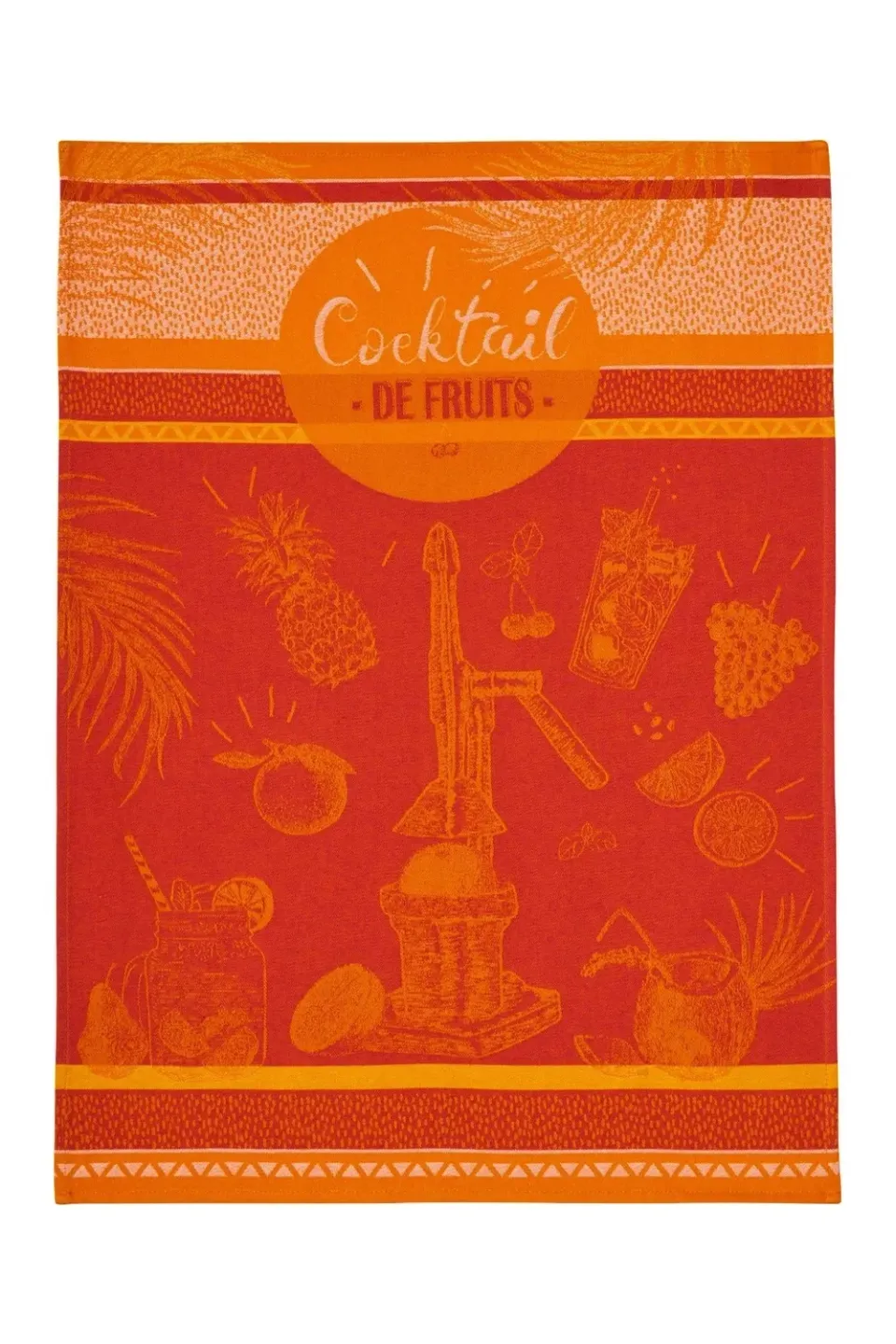 Coucke Fruit Cocktail kjøkkenhåndkle 50x75 cm oransje bomull