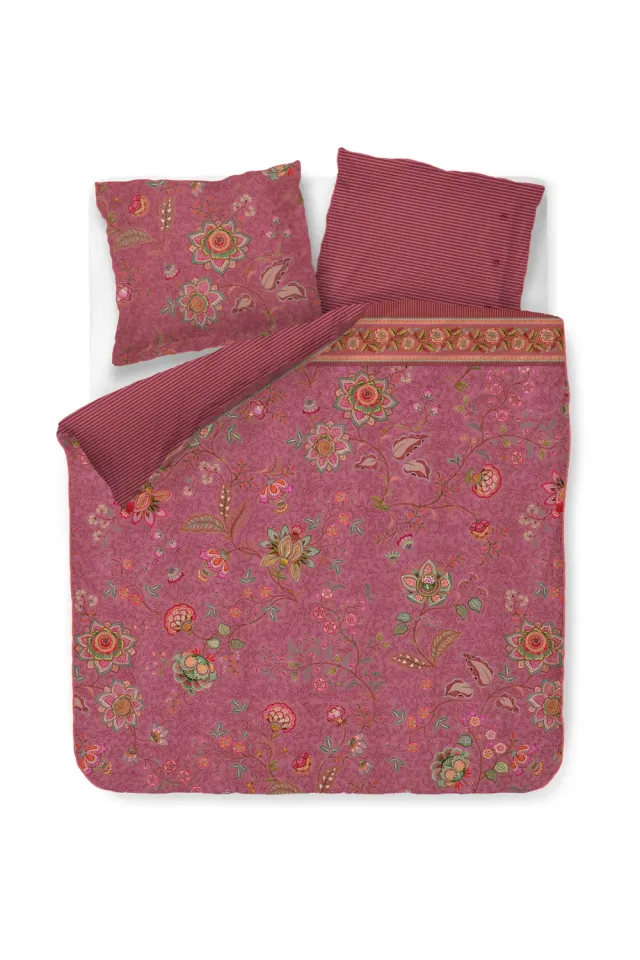 Pip Studio Mumbai Evening putevar 60x70 mørk rosa blomst