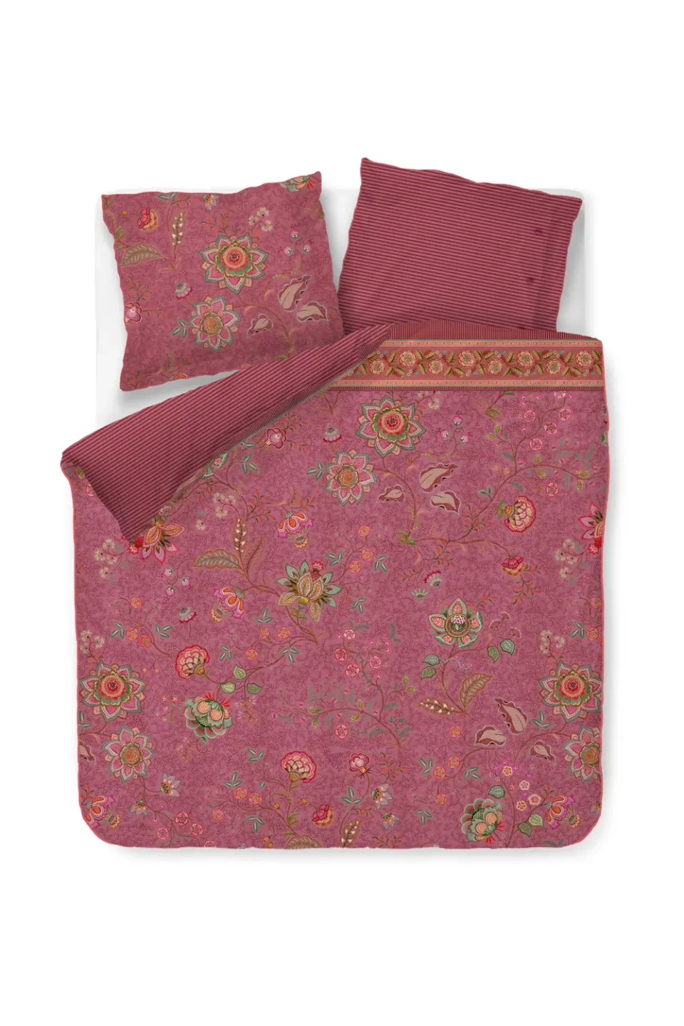 Pip Studio Mumbai Evening putevar 60x70 mørk rosa blomst