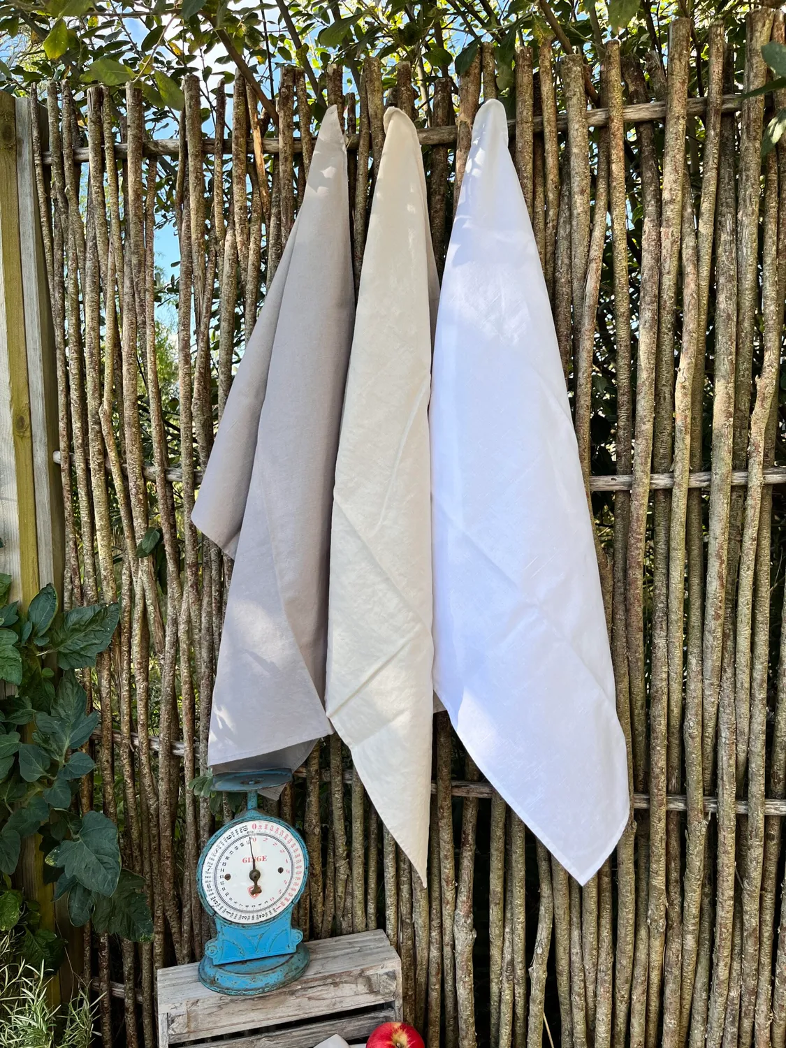 Solwang Design viskestykke hvit lin/bomull 1 stk
