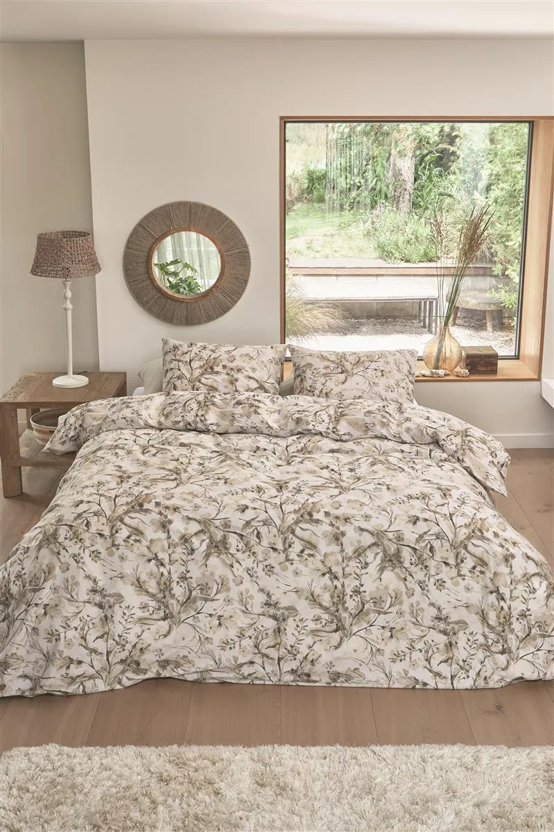 Riviera Maison Blushing Blooms dynetrekk 140x200 sand bomull