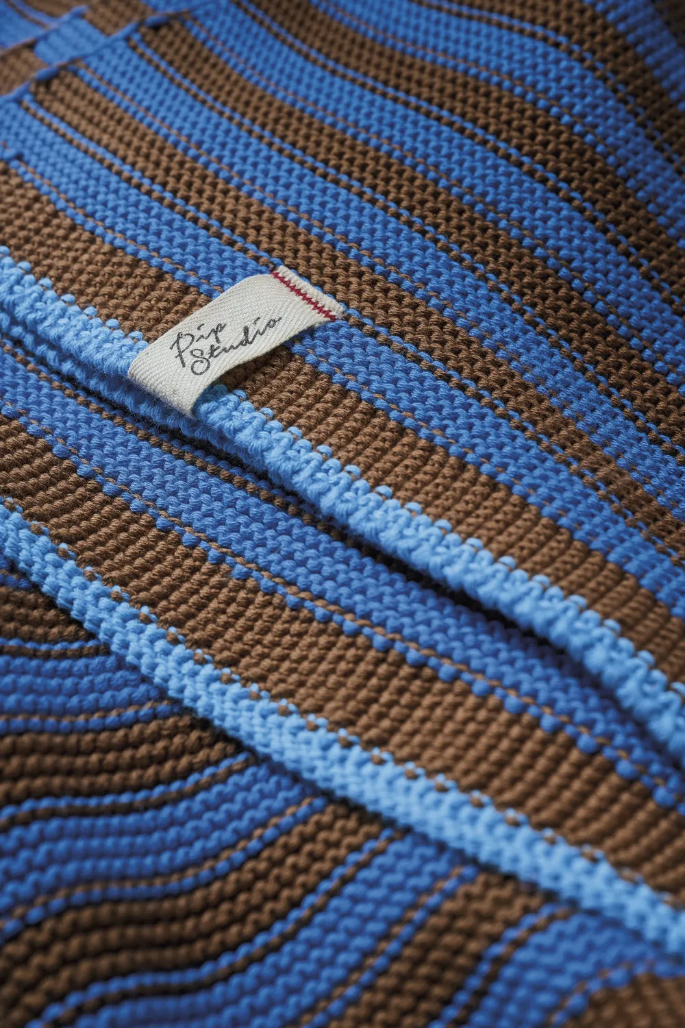 Pip Studio Bonsoir Stripe pledd blått 130x170 cm bomull