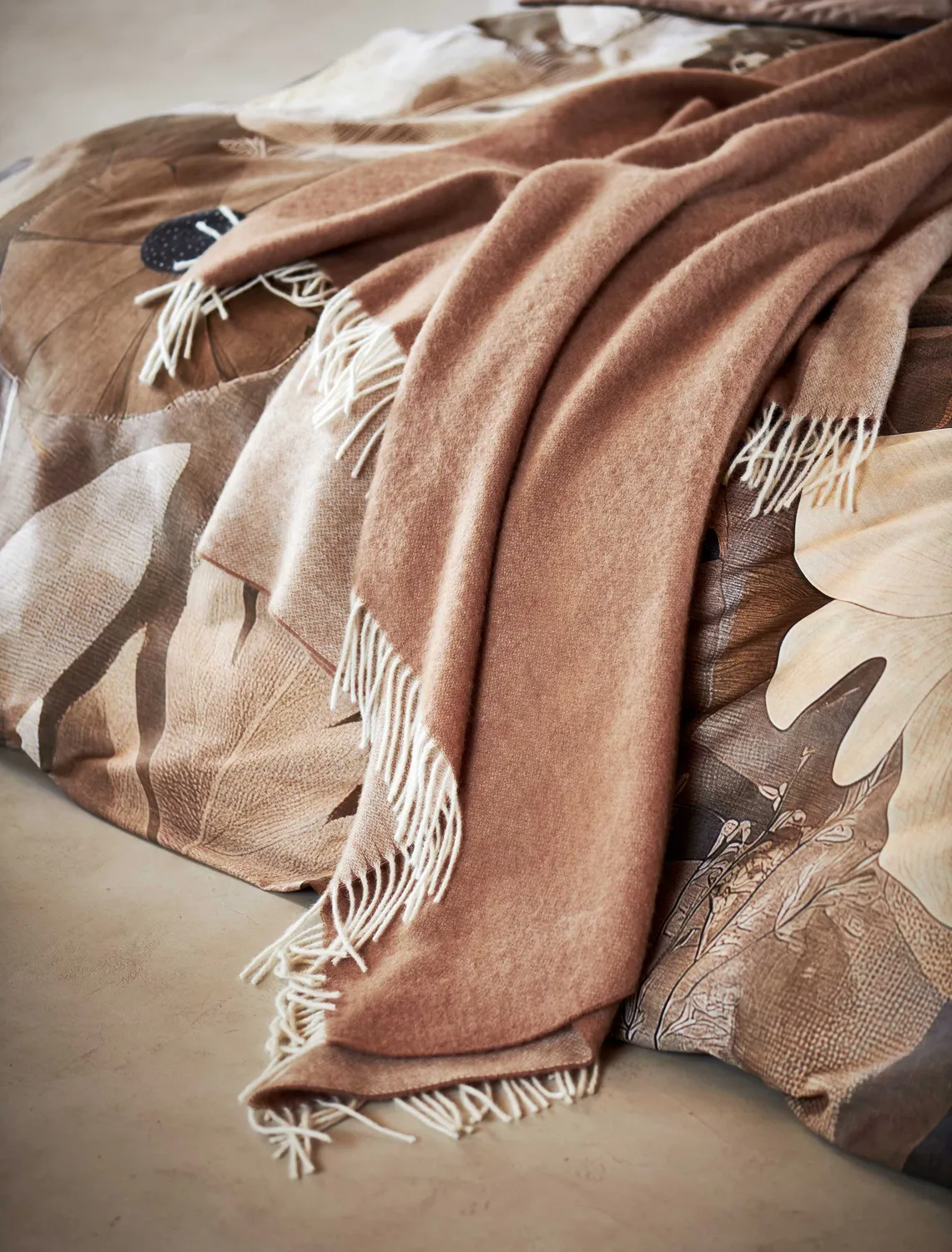 Vandyck Home Bellavita pledd 130x220 soft tan lamull