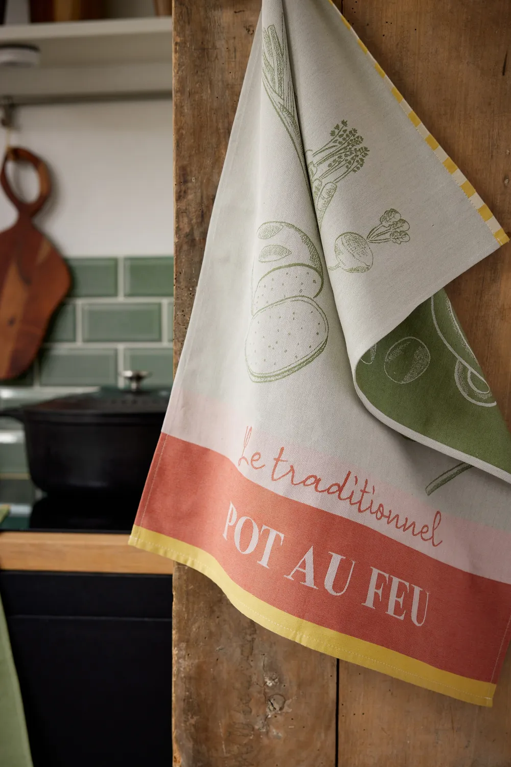 Coucke Art of Pot-au-Feu kjøkkenhåndkle 50x75 grønn bomull