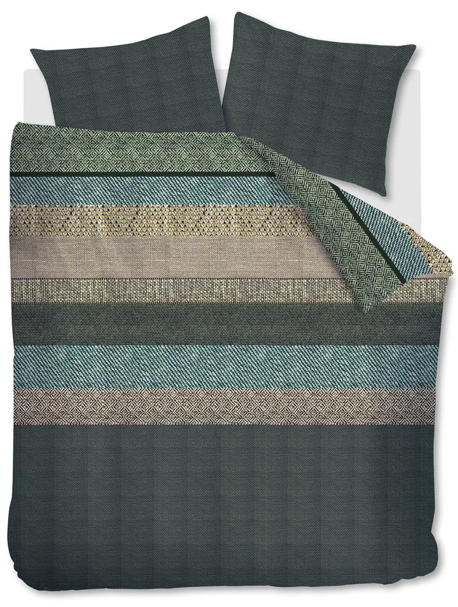 Beddinghouse Enzo dynetrekk 140x200 grønn flanell