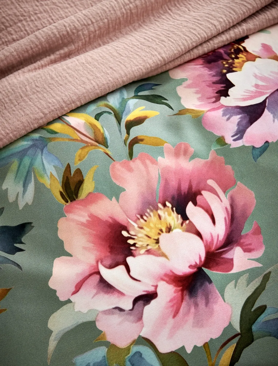 Vandyck Pink Peony dynetrekksett multi 200x200 blomster