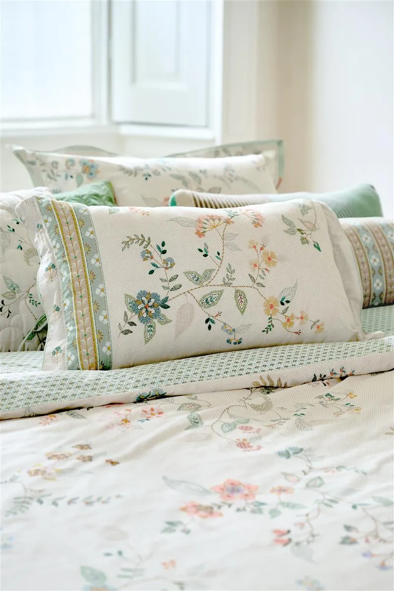 Pip Studio Kili Flower pyntepute 35x60 hvit bomull