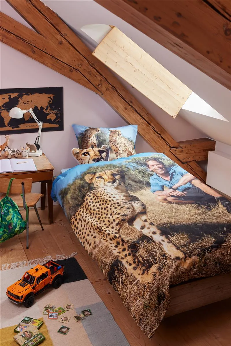 Freek Vonk Safari Survival dynetrekk 140x200 sand bomull