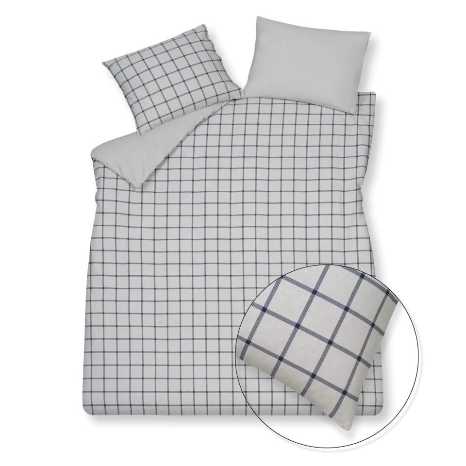 Vandyck Dundee XL dynetrekksett blue ink 260x240 flanell