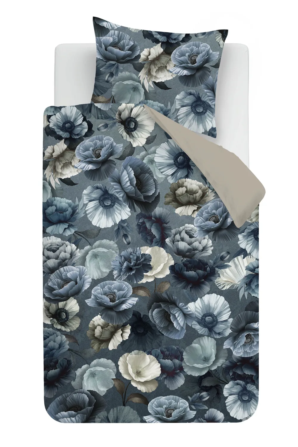 Beddinghouse Papavero dynetrekk 140x200 blå blomster