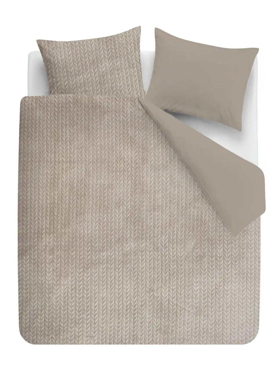 Rivièra Maison Whisper Soft dynetrekk 140x200 taupe fleece