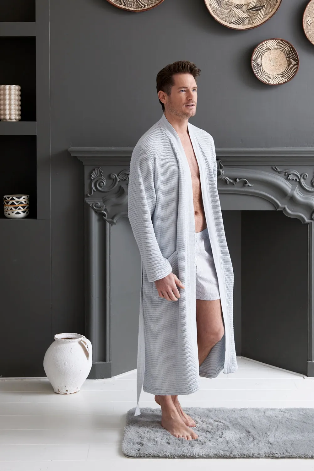Vandyck Tampa morgenkåpe coolgrey Medium frotté
