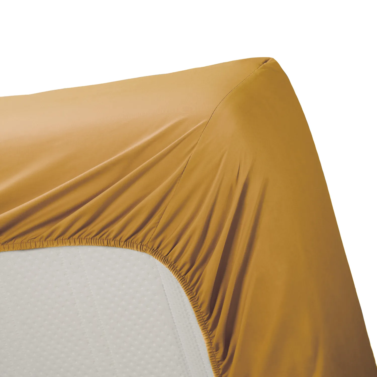 Ambiante Cotton Uni topplaken 90x200 oker