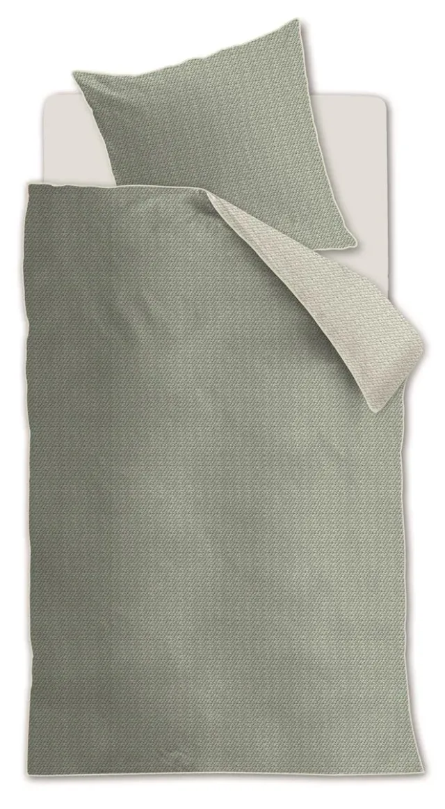 Riviera Maison Bambu dynetrekk grågrønn 140x200 bomull