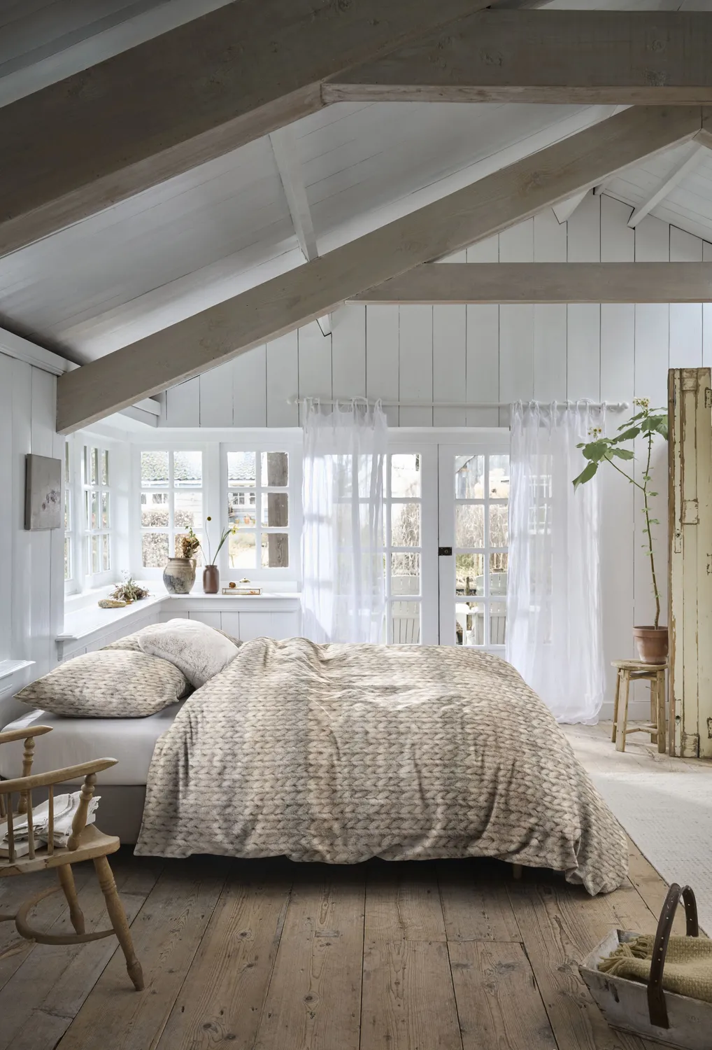 Beddinghouse Ariadne Lovingly dynetrekk 140x200 naturel flanell