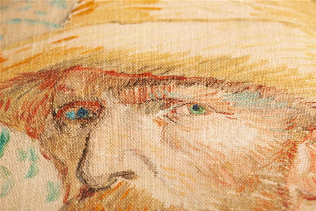 Beddinghouse x Van Gogh Museum Self Portrait pyntepute rund fløyel