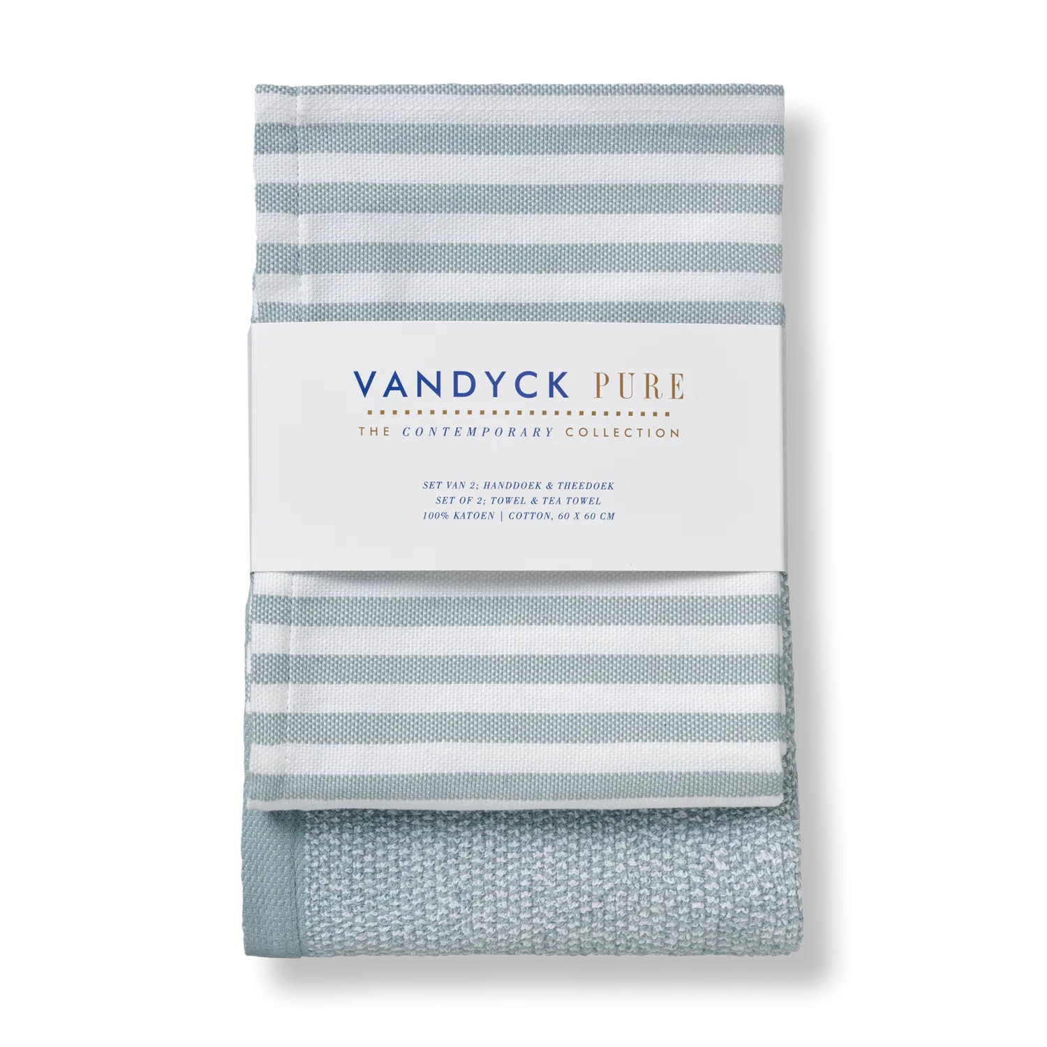 Vandyck Pure Kitchen kjøkkensett pearl blue 60x60 bomull