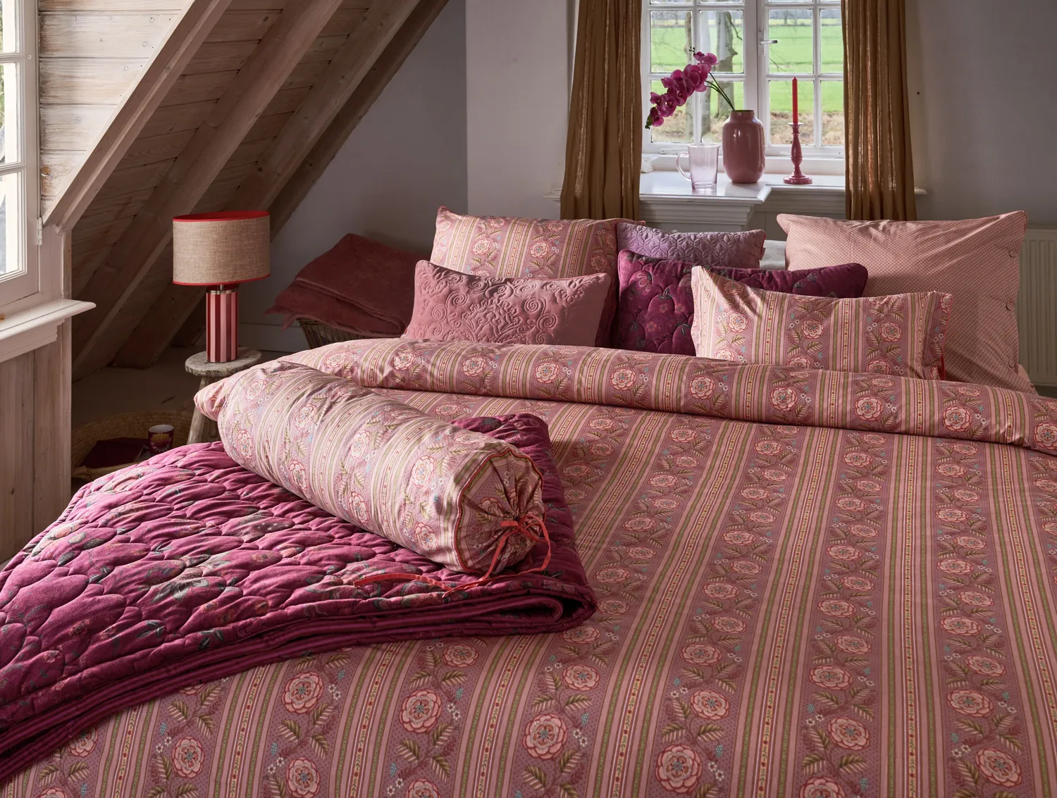 Pip Studio Rosa Rani putetrekk 60x70 rosa bomull
