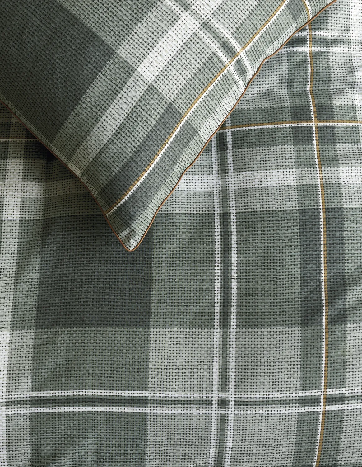 Rivièra Maison Tartan Check sengetrekk 240x200 cm grønn rutete