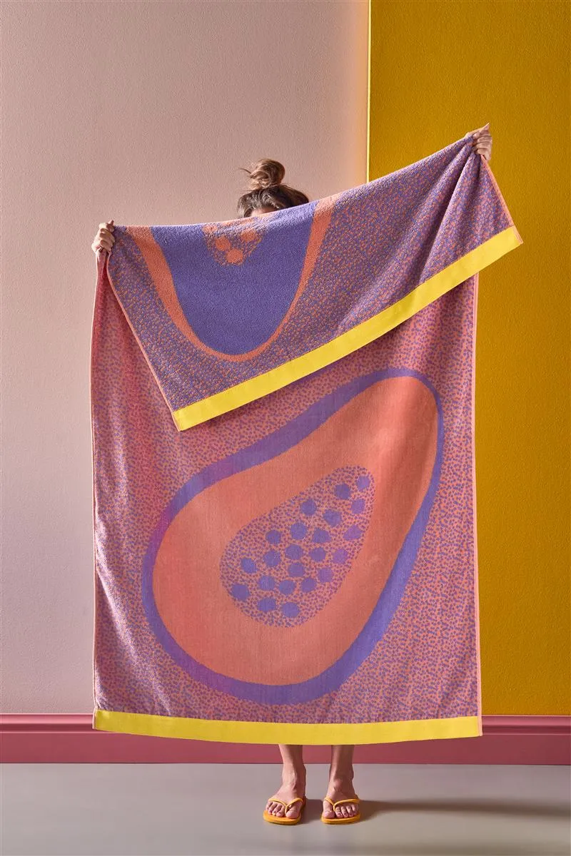 KAAT Amsterdam Papaya strandhåndkle 100x180 cm bomull