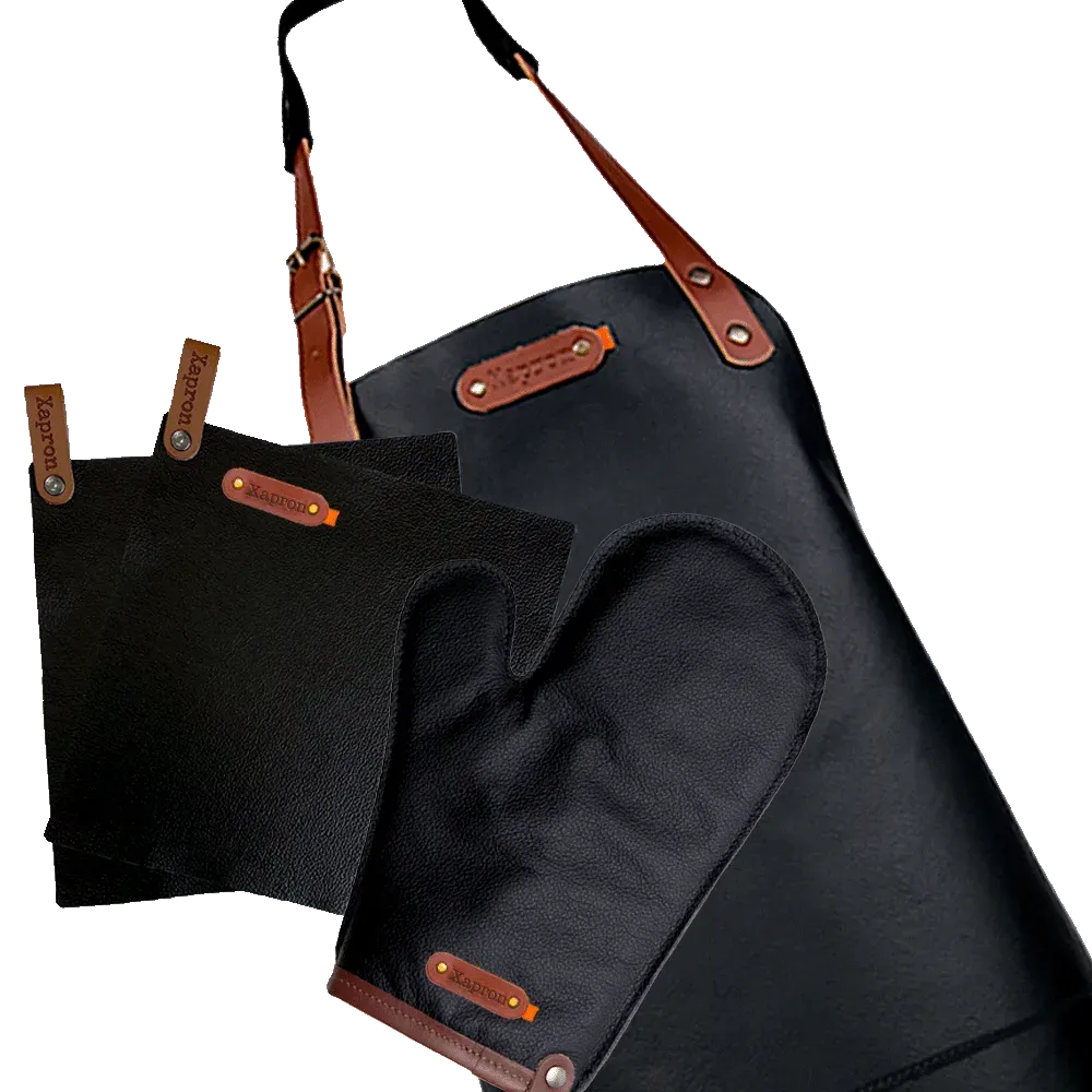 Xapron Dallas Deluxe pakke forkle + vott + grytekluter