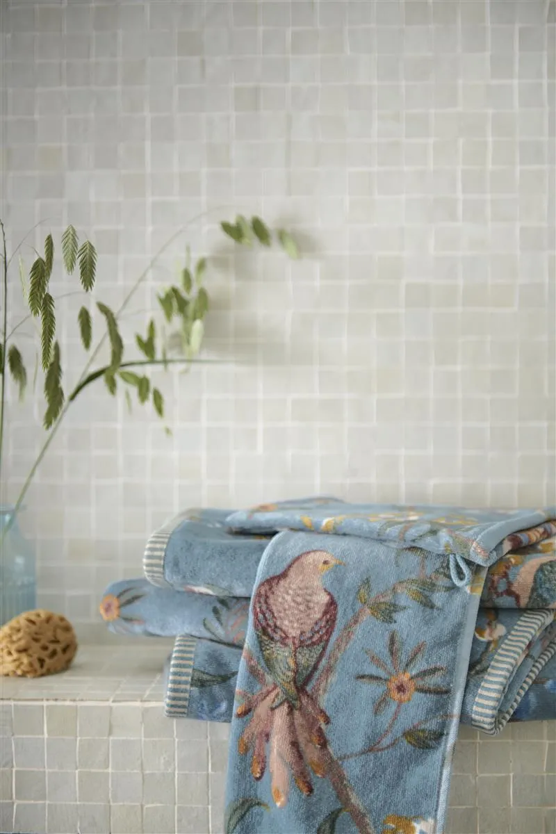 Pip Studio Secret Garden badelaken 70x140 blå bomull