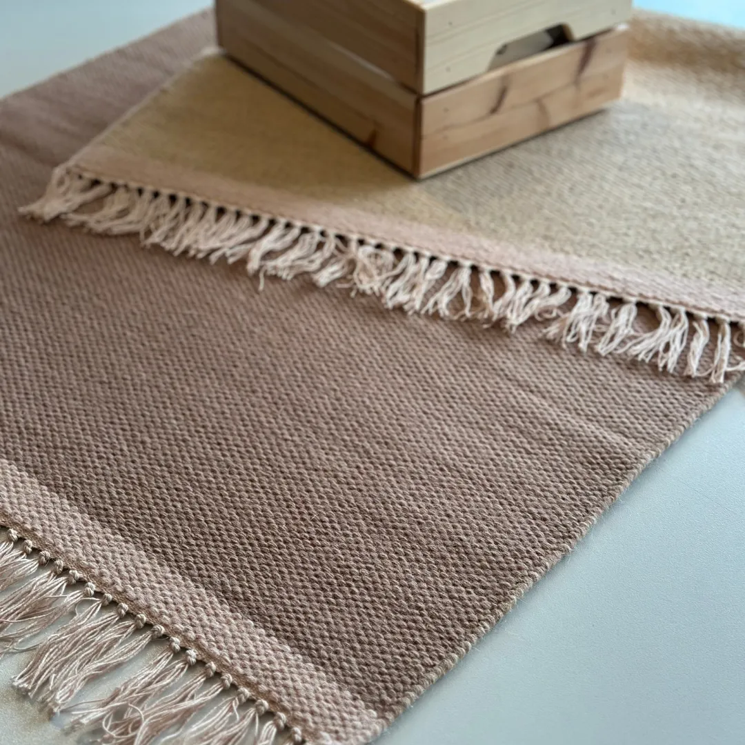 Aspegren Denmark Kelim Solid Clay teppe 70x130 cm ull