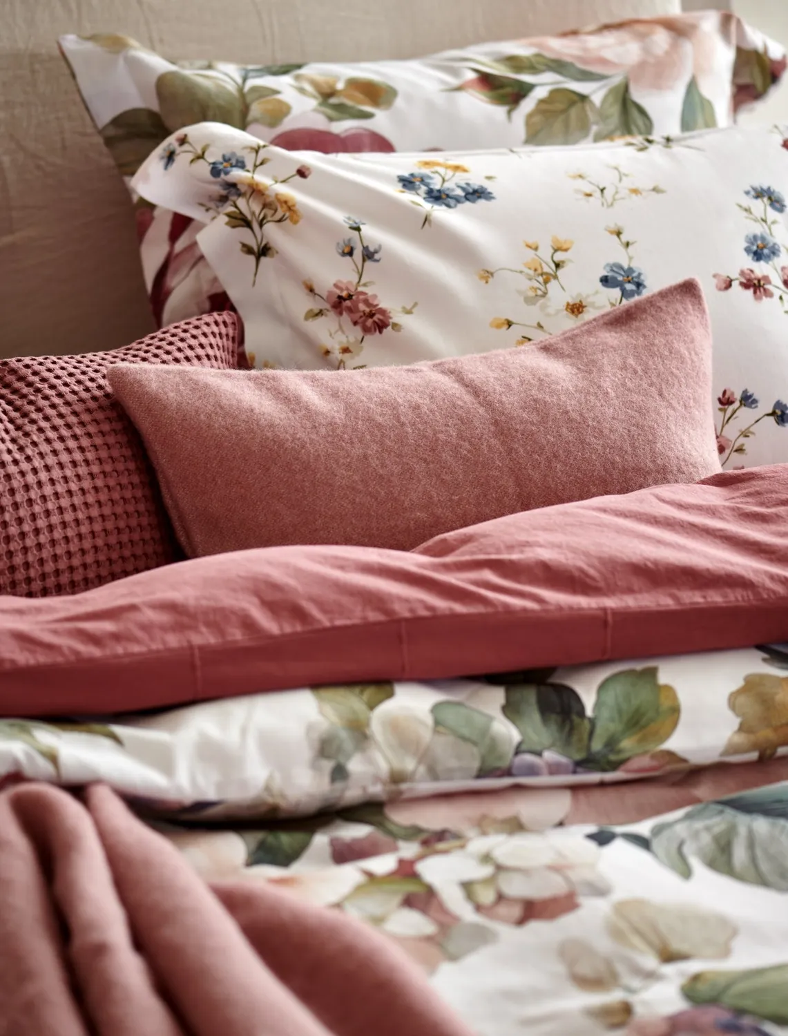 Vandyck Everbloom dynetrekksett multi blomst 2-persons