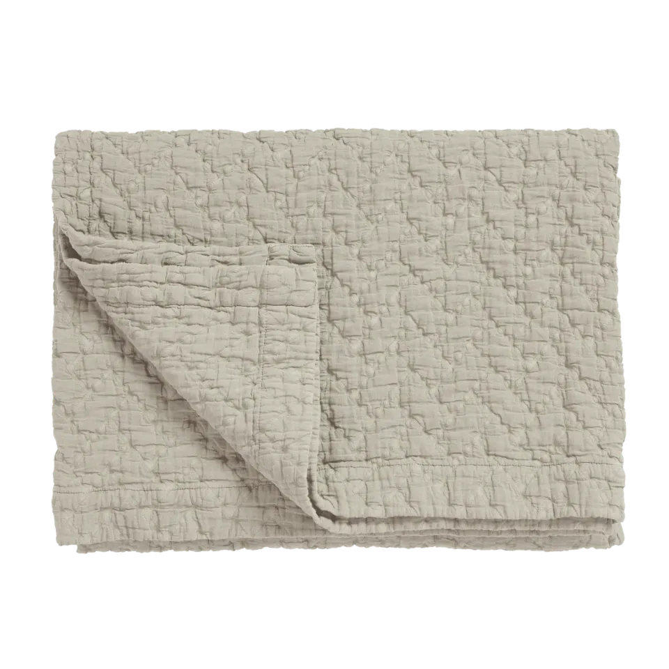 Vandyck Pure 10 sengeteppe pale olive 180x260 bomull