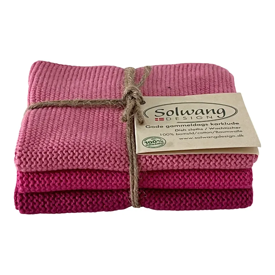 Solwang Design pink kombi karkluter 3-pk økologiske