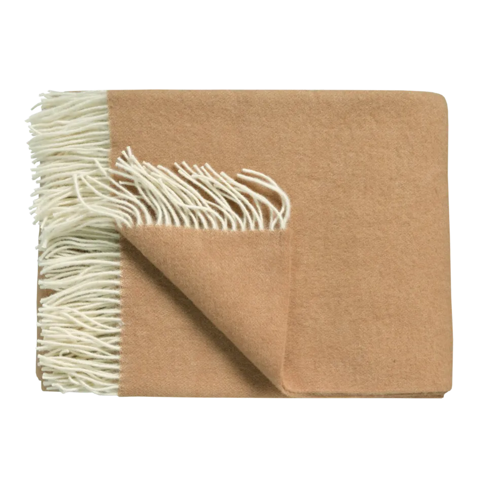 Vandyck Home Bellavita pledd 130x220 soft tan lamull