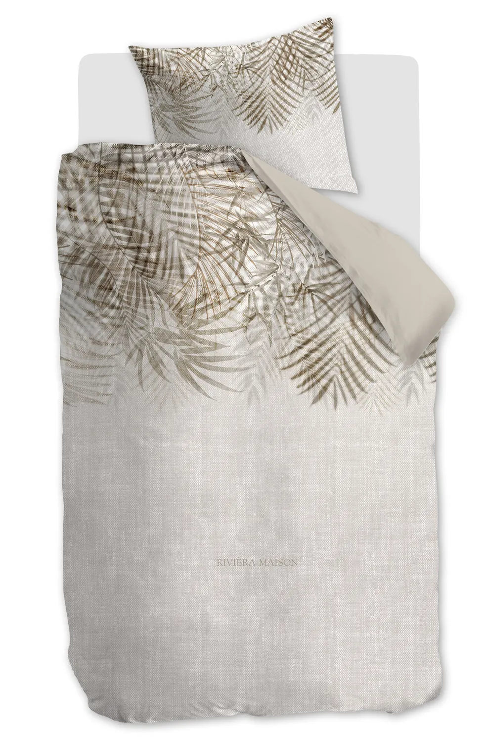 Rivièra Maison Palm Shade dynetrekk naturel 200x200 bomull