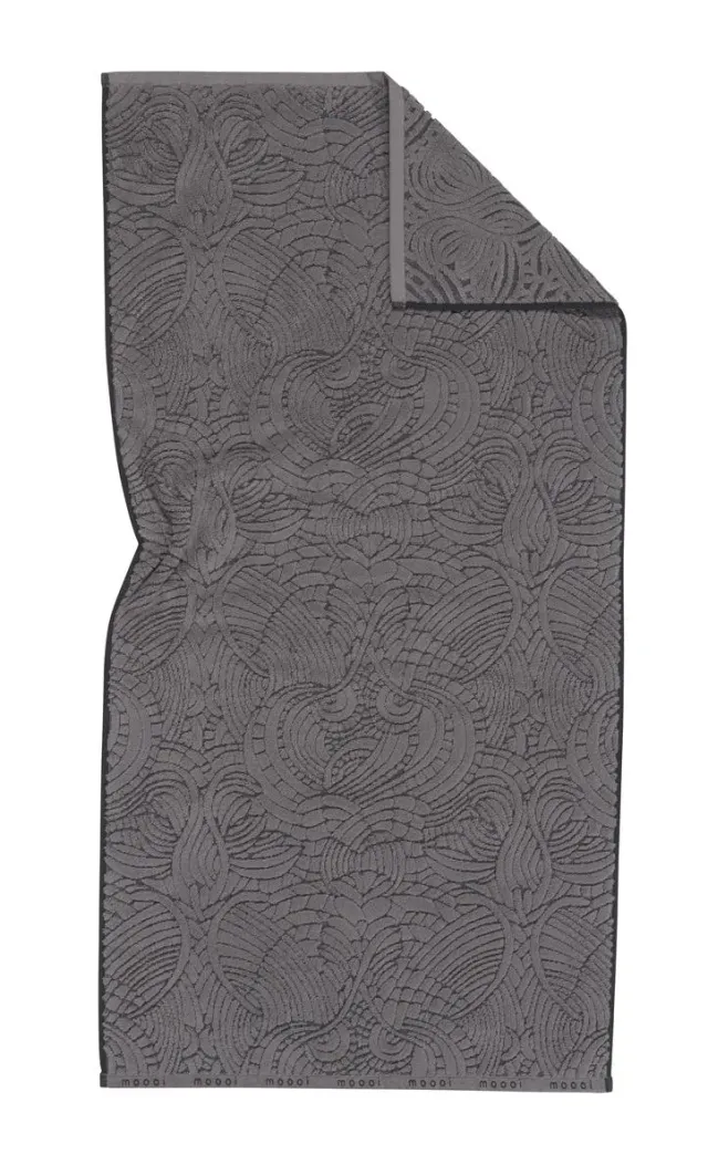 MOOOI Dodo Pavone badehåndkle 70x140 cm svart bomull