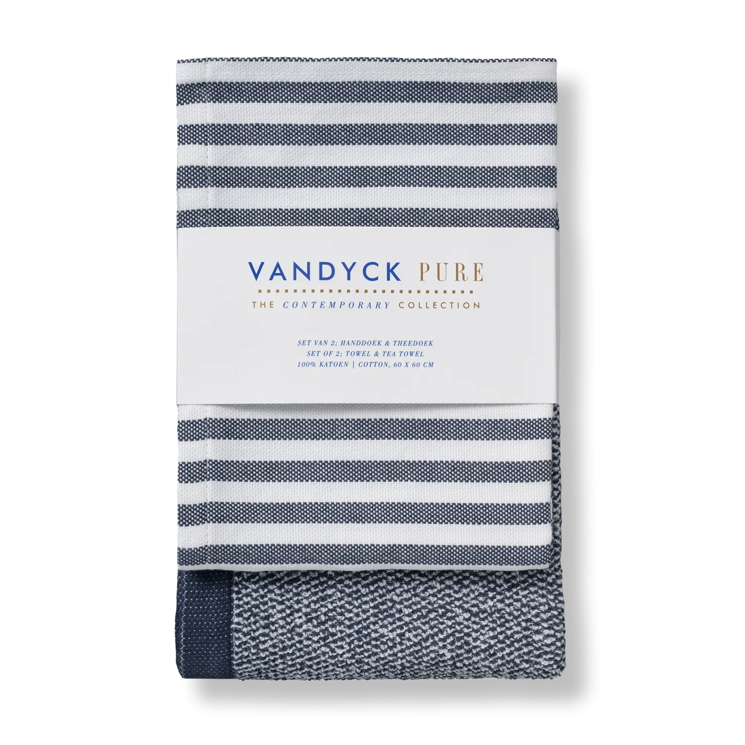 Vandyck Pure Kitchen kjøkkensett blue ink 60x60 bomull