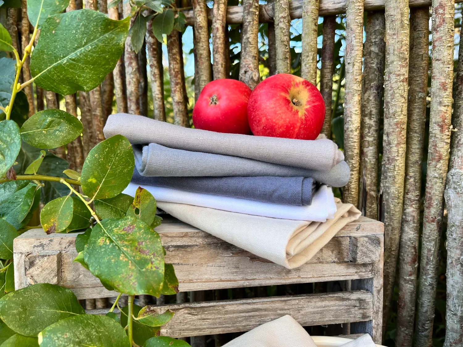 Solwang Design Varm Grå viskestykke lin/bomull