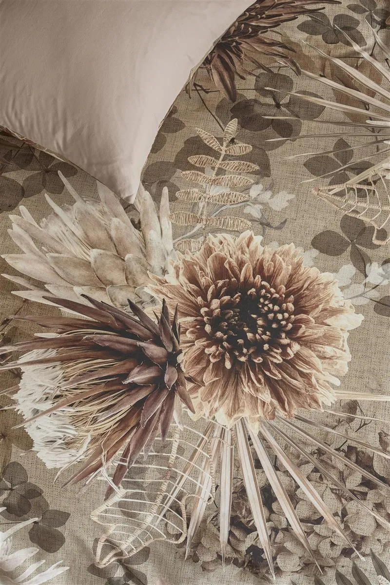 Riviera Maison Protea dynetrekk 240x200/220 cm sand blomster