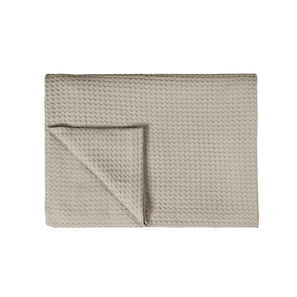 Vandyck Home Pique sengeteppe linen bomull 160x250
