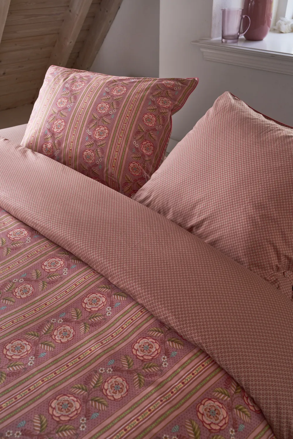 Pip Studio Rosa Rani putetrekk 60x70 rosa bomull
