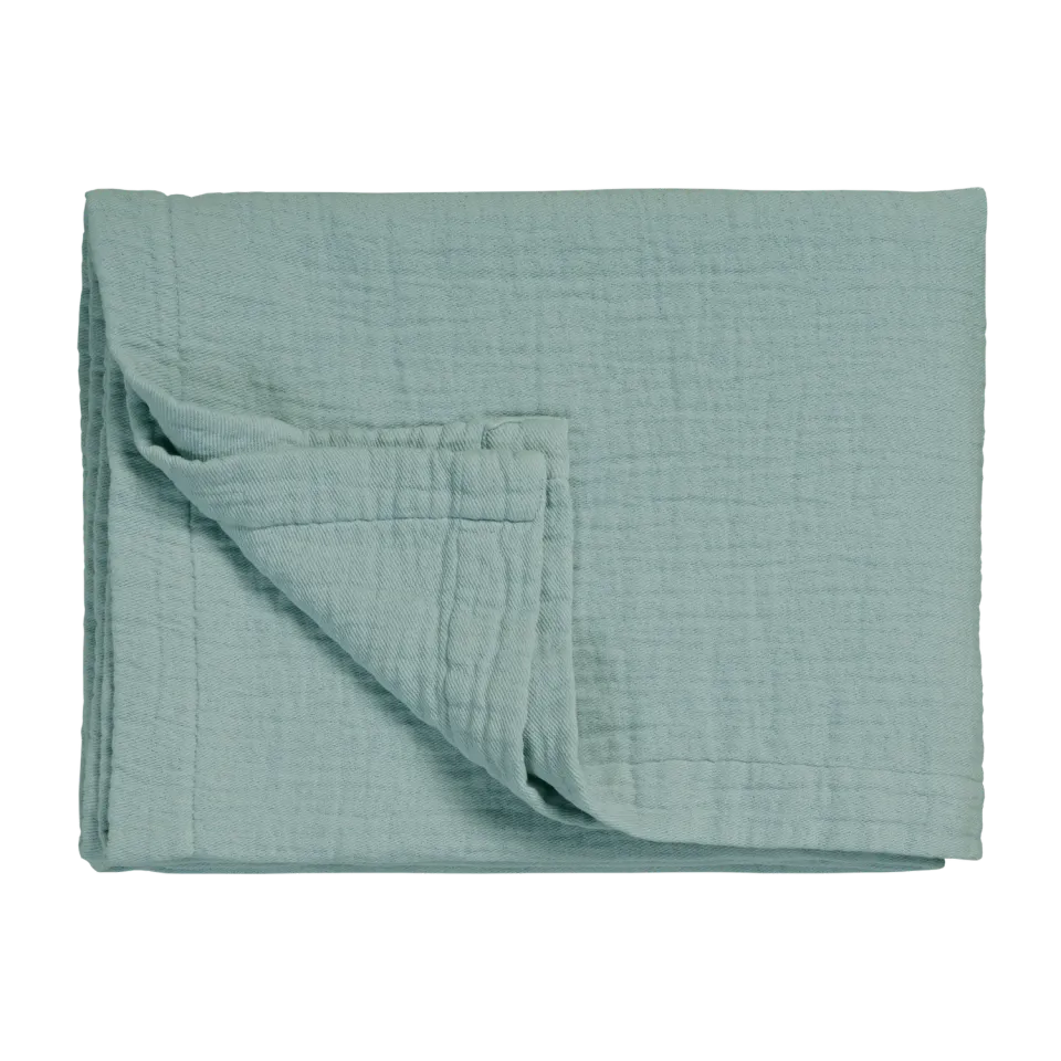 Vandyck Pure 68 sengepledd pearl blue bomull 160x250