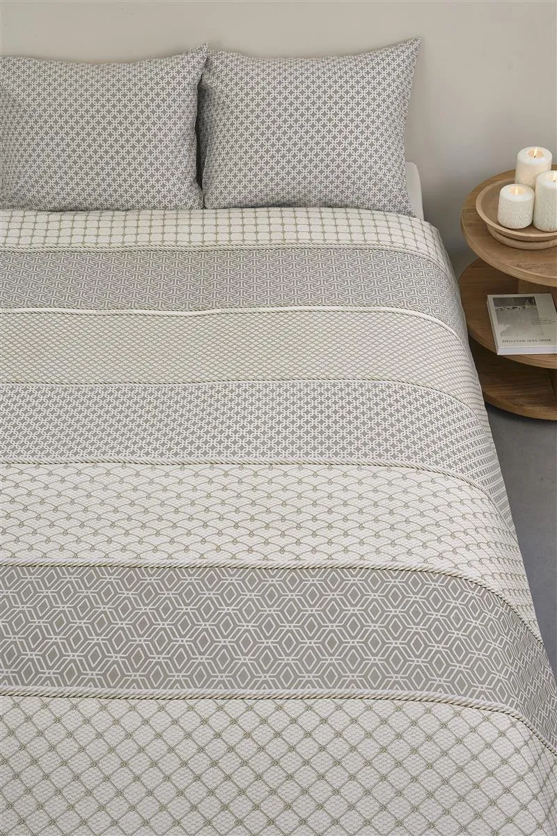 Riviera Maison Ropes dynetrekk 140x200 taupe bomull