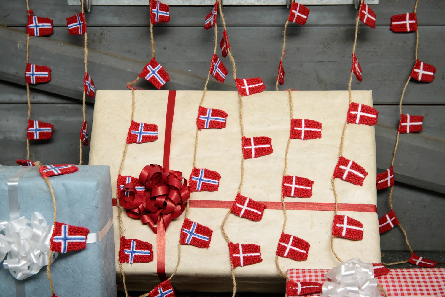 Solwang Design dansk flaggirlander bomull 10 stk